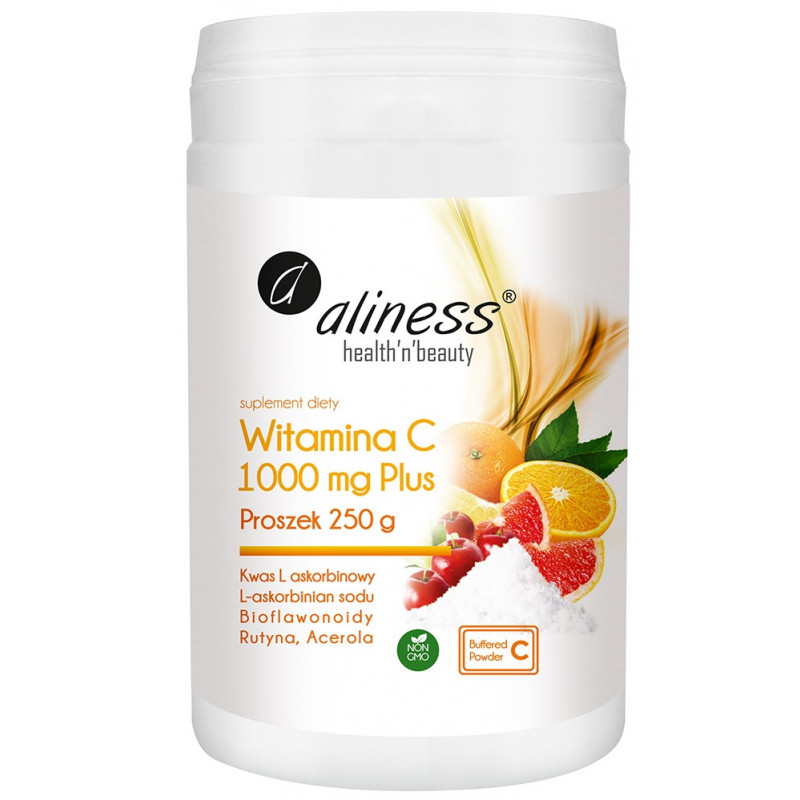Witamina C 1000 mg buforowana Plus (250 g) Aliness Witamina C 1000 mg buforowana Plus (250 g) Aliness