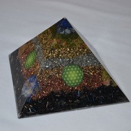 Piramida orgonitowa - Zdrowe ciało / Zdrowy duch -11,5 x 8 cm