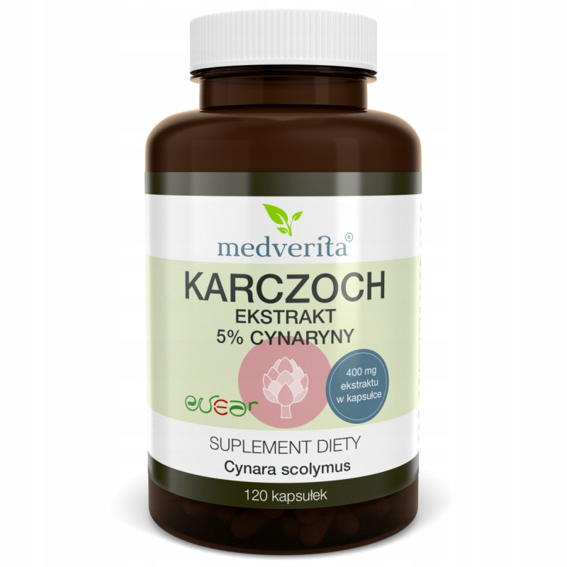 KARCZOCH ekstrakt 5% z cynaryny (120 kapsułek) Medverita (09.2024) KARCZOCH ekstrakt 5% z cynaryny (120 kapsułek) Medverita (09.2024)