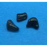 Obsydian czarny bębnowany 10 x 10 mm - 3 szt