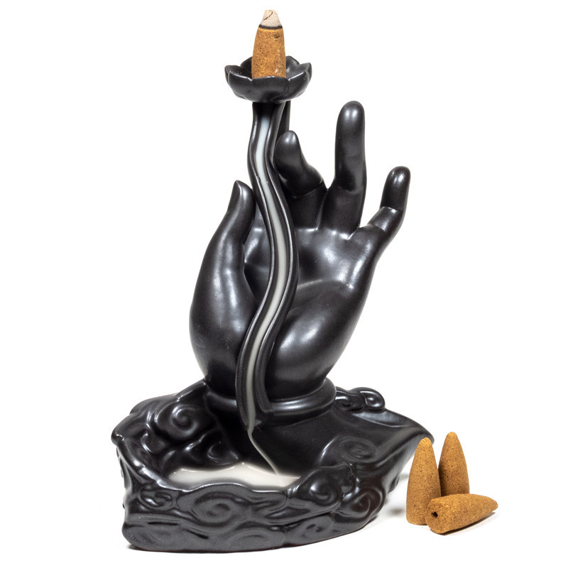 Kadzielniczka ceramiczna Backflow LOTUS HAND z przepływem zwrotnym Kadzielniczka ceramiczna Backflow LOTUS HAND z przepływem zwrotnym