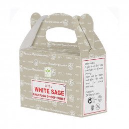 Kadzidełka stożkowe Backflow WHITE SAGE (z przepływem wstecznym)