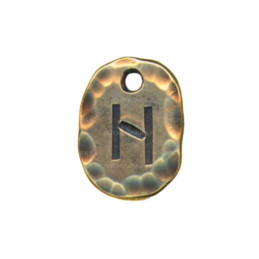 Runa Hagalaz z rzemykiem....