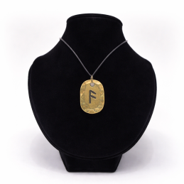 Runa Ansuz z rzemykiem....