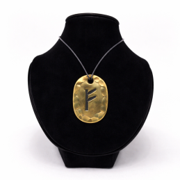 Runa Fehu z rzemykiem....